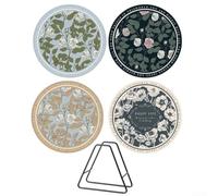 Coussin isolant rond 14 cm polyester antidérapant | Polyester résistant à la chaleur, fond en caoutchouc antidérapant, s'adapte aux bols et assiettes, 14 cm de diamètre