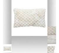 Coussin Jacquard Adriel en fausse fourrure 38 x 58 cm