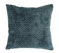 Coussin Jacquard en Flanelle Lyno 40x40cm Bleu