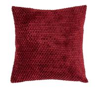 Coussin Jacquard en Flanelle Lyno 40x40cm Rouge Grenat