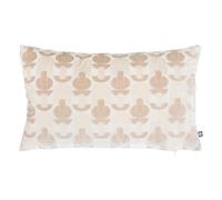 Coussin Jacquard en Velours Luna 30x50cm Beige Lin