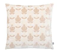 Coussin Jacquard en Velours Luna 40x40cm Beige Lin