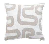 Coussin jacquard Safina beige lin 40x40cm - Atmosphera Créateur d'intérieur