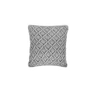 Coussin KIZKALESI Coton 45 x 40 cm Géométrique Macramé Gris