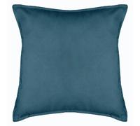 Coussin Lilou déhoussable effet velours en polyester 55x55 cm - Bleu