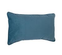 Coussin ""Lilou"" Effet velours 30 x 50 cm Atmosphera - Bleu - Bleu -