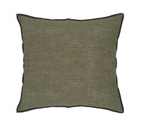 Coussin ""Linah"" coton vert kaki 45x45cm - Atmosphera Créateur d'intérieur