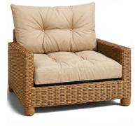 Amazinggirl Coussin extérieur Salon Jardin Coussin de siège 70x70 cm - Lounge pour Meubles rotin Fauteuil Banc Balcon terrasse - déperlant matelassé Robuste épais Moelleux Confortable Beige