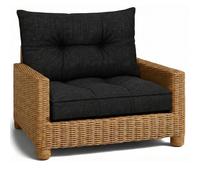 Coussin Lounge Mobilier Jardin Ensemble: siege 60x60 cm et dossier 40x60 cm - Graphite lin écologique