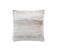Paris Prix Coussin Douceur d'Intérieur Lynx Imitation fourrure et velours 45x45 cm Naturel