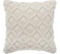 Coussin macramé ""été"" 40 x 40 cm Atmosphera