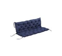 Outsunny Coussin de banc matelas assise et dossier 3 places Grand Confort 150×98×8 cm Bleu