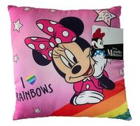 Coussin Minnie Mouse 40x40Cm Décoratif Microfibre Avec Poche Porte Pyjama