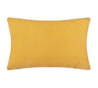Atmosphera - Coussin - Motifs Otto - Coton - Jaune Ocre - 30X50 cm