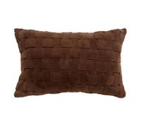 Coussin Nalia rectangulaire 50x80cm marron - Atmosphera Créateur d'intérieur