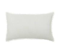 Coussin Nid d'Abeille Widdy 30x50cm Blanc