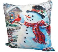 Coussin Noël Bonhomme de neige