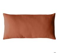 Coussin non déhoussable en coton uni Brique 30x50 cm