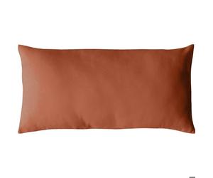 Coussin non déhoussable en coton uni Brique 30x50 cm