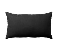 Coussin non déhoussable en coton uni Gris anthracite 30x50 cm