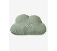 Coussin nuage en gaze de coton personnalisable vert sauge TU