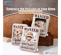Coussin officiel One Piece Wanted Poster, oreiller décoratif double face, idéal pour la maison, le canapé, le bureau, la chambre, collection, cadeau. Luffy