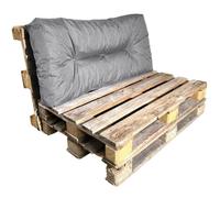 bananair - Coussin Palette Extérieur Confortable - Tissu Résistant, Anti-UV & Déperlant - Coussin Salon de Jardin Extérieur, Balcon, Terrasse (Taille Polyvalente Assise ou Dossier, 120X60 cm, Gris)
