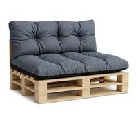 Coussin palette de jardin Lot de 2 coussins pour palettes - coussins exterieur et interieur gros oreiller Jean Lin Écologique