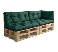 Amazinggirl Coussin Palette de Jardin Lot de 5 Coussins pour palettes - Exterieur et Interieur Gros Oreiller pour d'assise canapé Banc Balcon Banquette et terrasse Vert