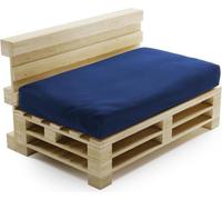 Coussin Palette Déhoussable Imperméable Assise BANANAIR 120 x 80 cm Bleu