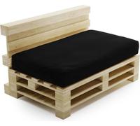 Coussin Palette Déhoussable Imperméable Assise BANANAIR 120 x 80 cm Noir