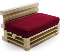 Coussin Palette Déhoussable Imperméable Assise BANANAIR 120 x 80 cm Rouge