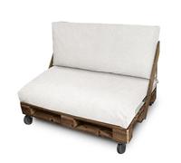 Coussin Palette En Simili Cuir D'extérieur Patagonia Blanc Housse Siège 80x80x20 Sans Garnissage Patagonia Blanc Blanc