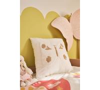 Coussin papillon en bouclette vanille TU