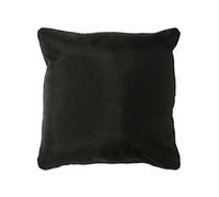 Douceur d'Intérieur – Coussin passepoil déhoussable Essentiel Polyester uni 60 x 60 cm Noir