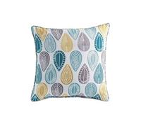 Coussin Passepoil polyester imprime Modele Palpito Blanc 40 x 40 cm
