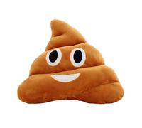 Coussin Peluche Caca 50x55cm, Émotionnel Rond Triangulaire, Déco Cadeau Marron Label