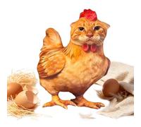 Coussin Peluche Chat-Poulet Drôle Coussin décoratif chat poulet doux | Accessoire Animal Décoratif Pour Canapé Bureau Maison Chambre Anniversaire Festival Nouvel An