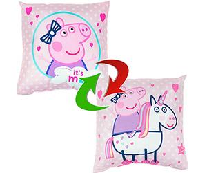 Coussin PEP - Licorne - Blanc et Rose