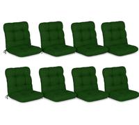 Coussin plat Beautissu Flair NL, dimensions 100x50x8 cm, couleur vert foncé, lot de 8