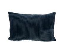 Coussin plis en velours bleu - Amadeus - Bleu - Tissu Bleu G