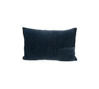 Coussin plis en velours bleu - - Bleu - Tissu