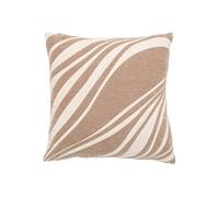 Coussin Polyester vagues carré 45x45cm Beige Lin