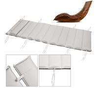 Coussin pour bain de soleil crème rembourré 7 cm d'épaisseur oreiller inclus avec sangles coussin pour transat TU