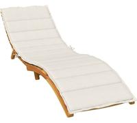 Coussin pour bain de soleil Eleganten-Stil Melange Creme 200x60x4 cm Tissu Coussin pour meubles de jardin DE785387