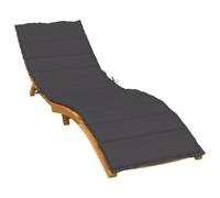 Coussin pour bain de soleil Melange Anthracite 200x70x4 cm Tissu