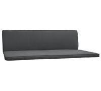 Coussin pour balancelle Beautissu Hollywood, 3 places, lot de 2, modèle Loft HS, 180 x 50 cm, gris