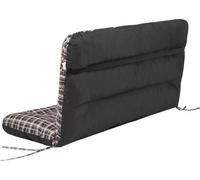 HobbyGarden Coussin de balançoire 150 cm - Coussin de banc de jardin & de balançoire, hydrofuge, résistant aux UV, tissu Oxford, carreau brun, confortable & facile d'entretien