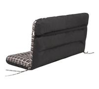 HobbyGarden Coussin de balançoire 150 cm - Coussin de banc de jardin & de balançoire, hydrofuge, résistant aux UV, tissu Oxford, carreau brun, confortable & facile d'entretien