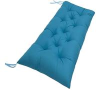 Coussin pour Banc de Jardin 90x50100x50 110x50 120x50 cm - Exterieur/Interieur - Coussins Assise & Dossier Souples - Confortable Coussins pour terrasse, Balcon, Banquette(Blue,110x50cmx8cm Thick)